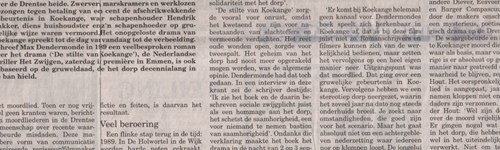 zwijgen meppeler demensv krant strook tekst